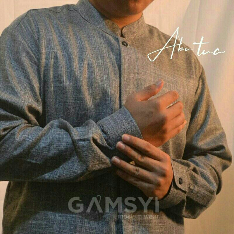 BAJU KOKO LINEN LENGAN PANJANG MANSET/KOKO GAMSYI