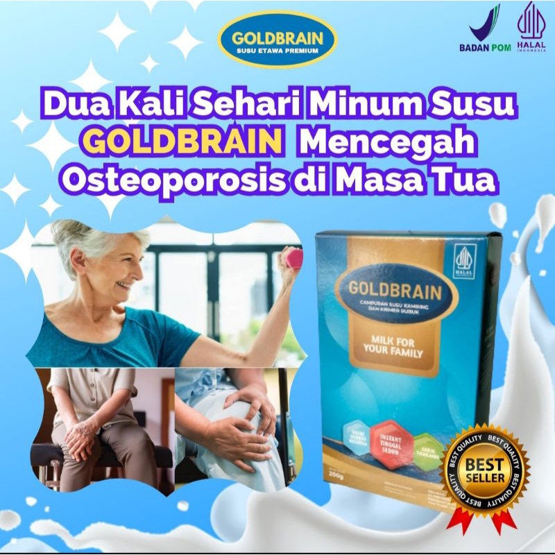 

GOLDBRAIN - SUSU ETAWA PREMIUM NUTRISI TULANG CEGAH OSTEOPOROSIS