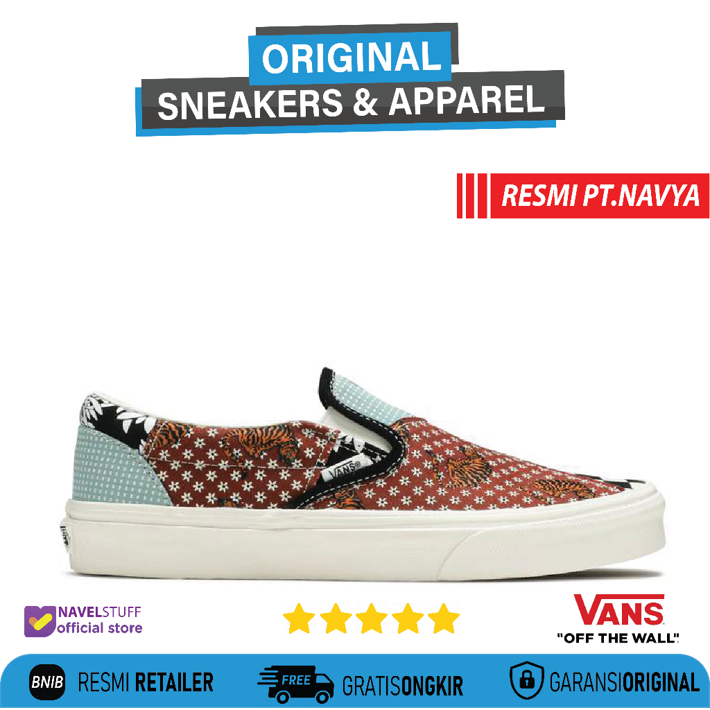 VANS Slip On Tiger Patchwork Original Resmi BNIB From PT Navya