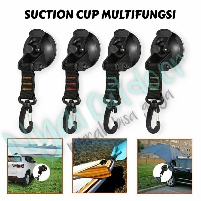 suction cup pengait tali awning flysheet tenda mobil camperpan camping multifungsi