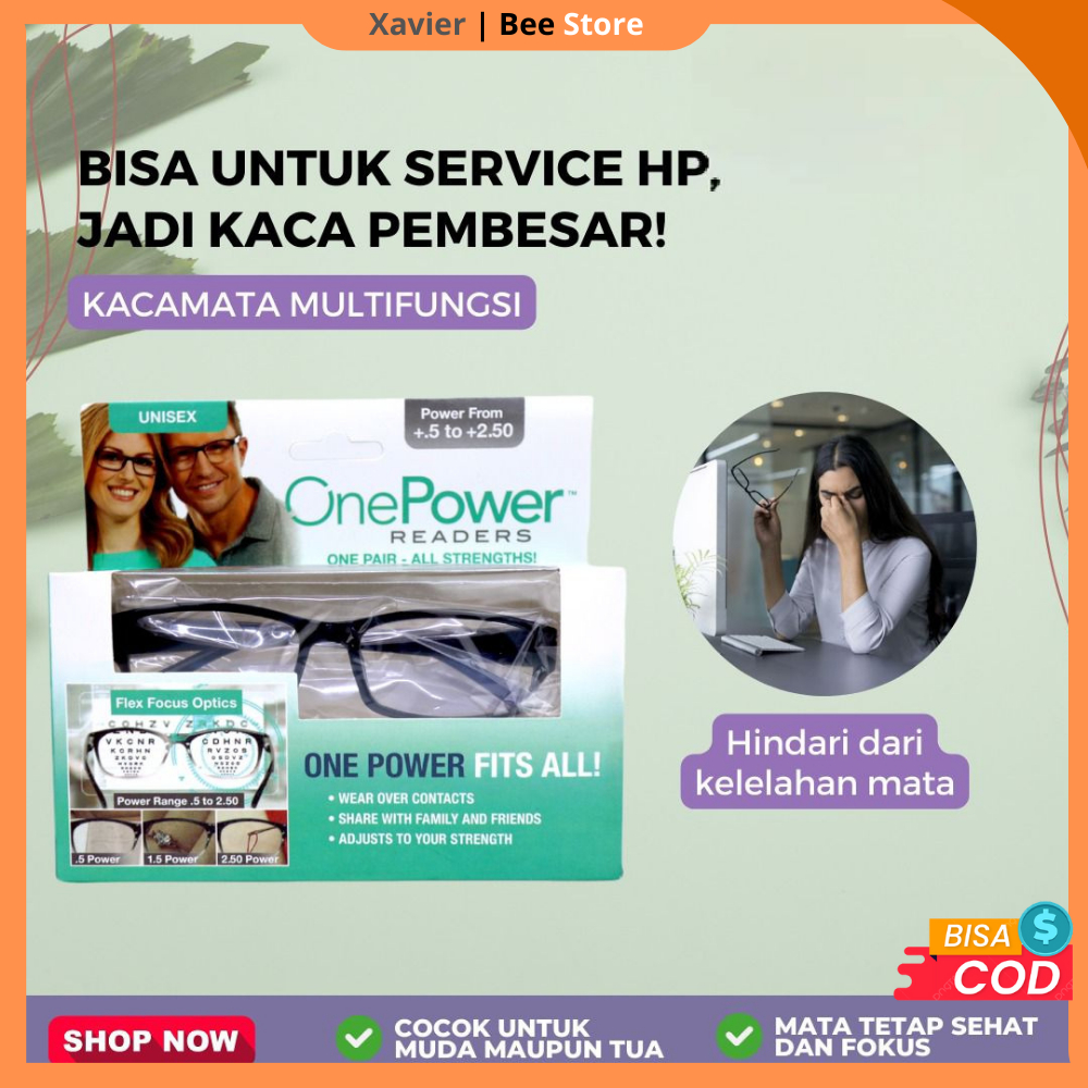 Kacamata Baca Plus Auto Focus Adjusment Untuk Pria Dan Wanita Original
