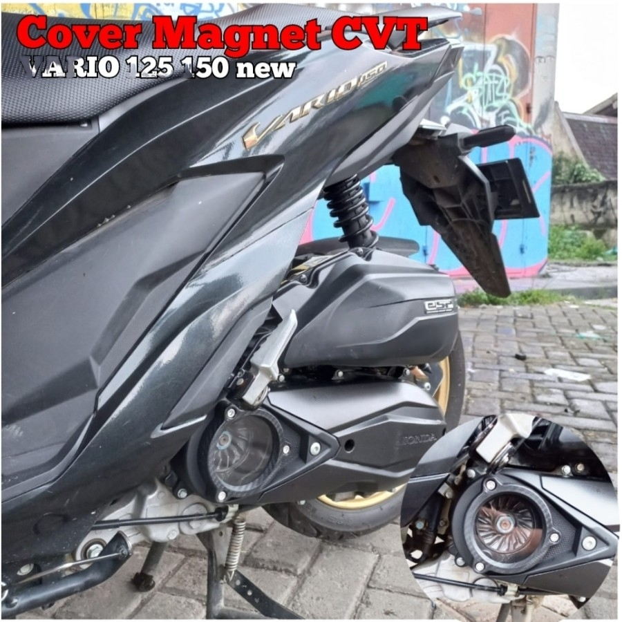 Cover Tutup CVT VARIO 125 150 Transparan Tutup Magnet CVT VARIO 150
