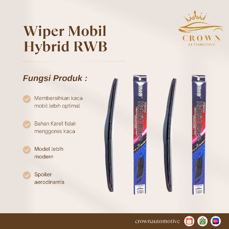 Wiper Mobil RWB Hybrid / Wiper Hybrid RWB / Wiper RWB Universal