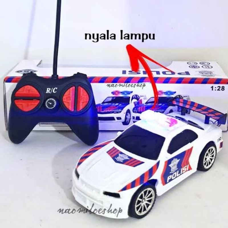 MINI CAR RC POLISI ADA LAMPU MOBIL REMOT CONTROL SEDAN  POLISI INDONESIA