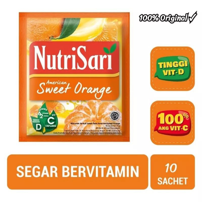 

NUTRISARI AMERICAN SWEET ORANGE SACHET 1 RENCENG ISI 10pcs