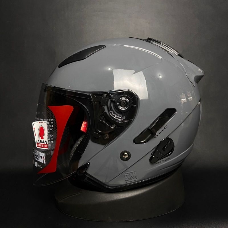 HELM KYT GALAXY FLAT R GREY GLOSS ORIGINAL DOUBLE VISOR HELM KYT GALAXY FLAT R ABU ABU GLOSSY ORIGIN