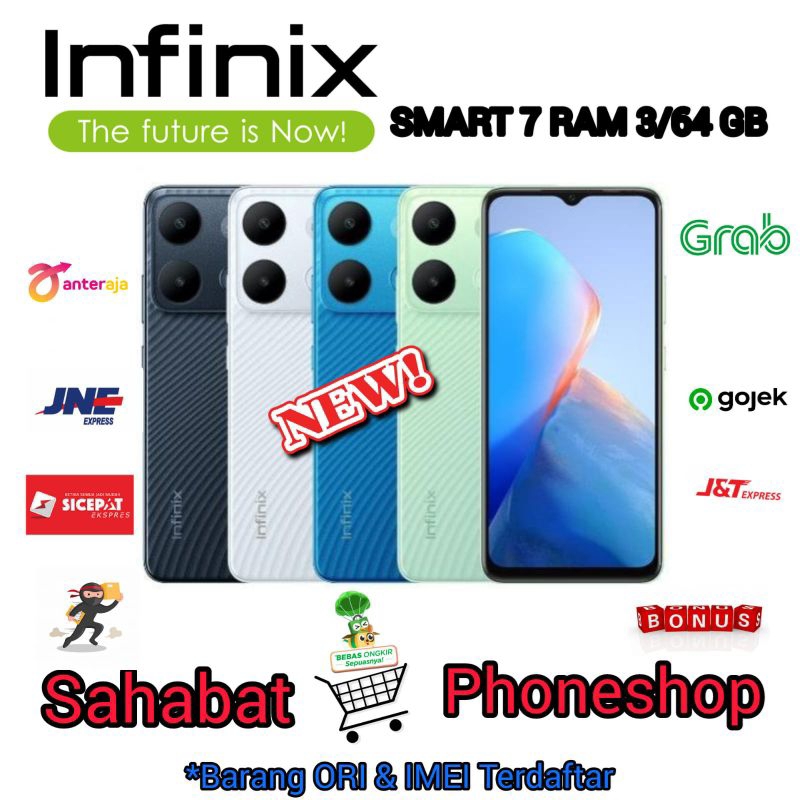 INFINIX SMART 7 RAM 3/64 GB GARANSI RESMI