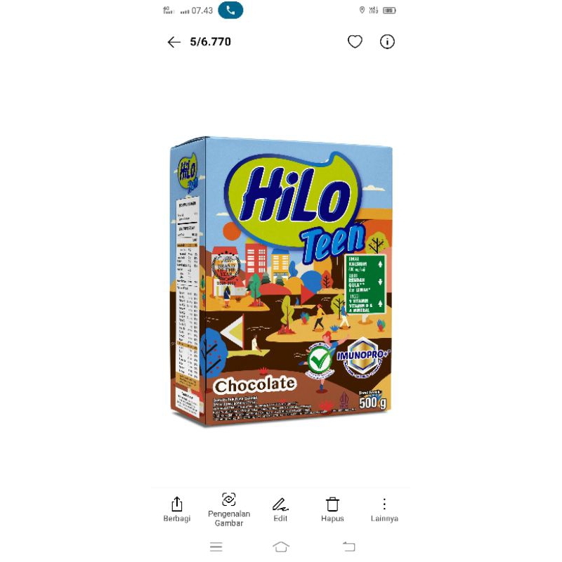 

HILO TEEN COKLAT 500 gr