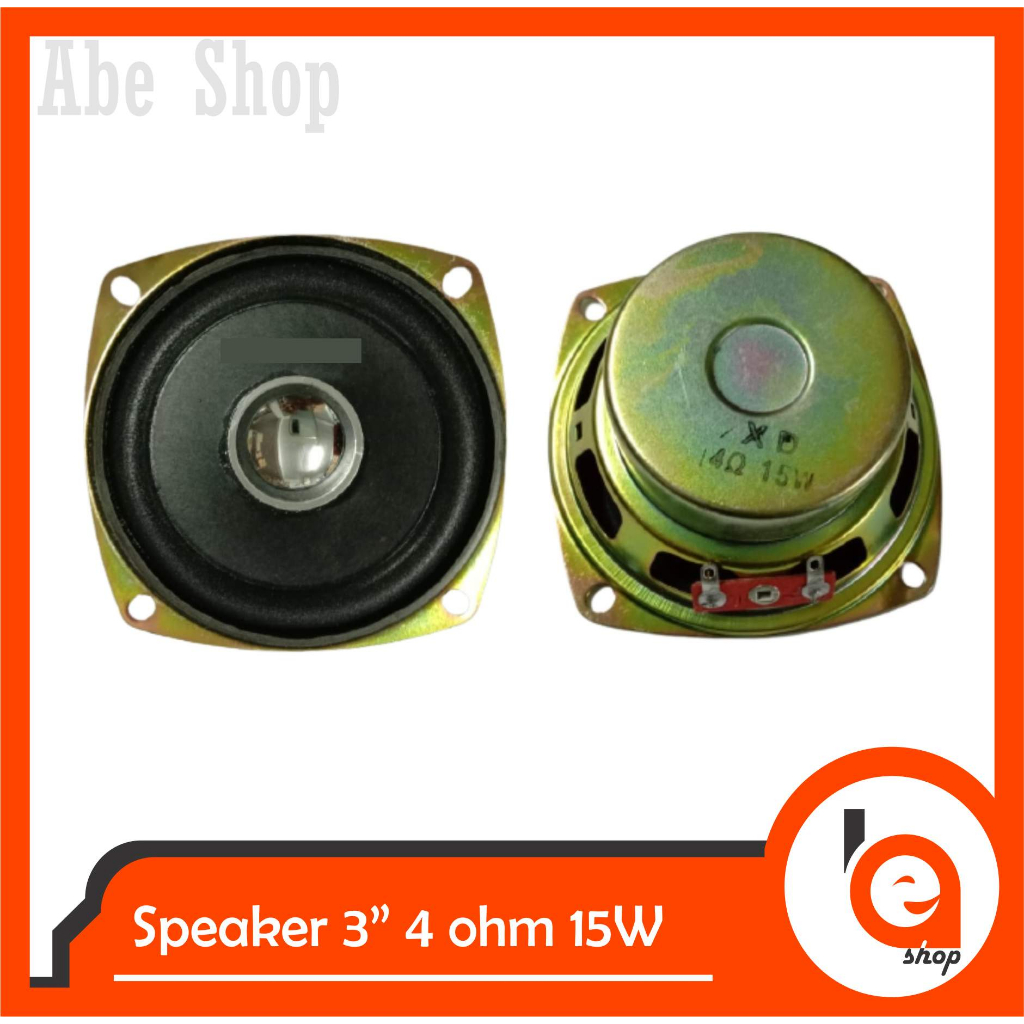 Speaker Woofer 3 inch 3" 4 ohm 15 Watt 15W Magnet Besar Hifi