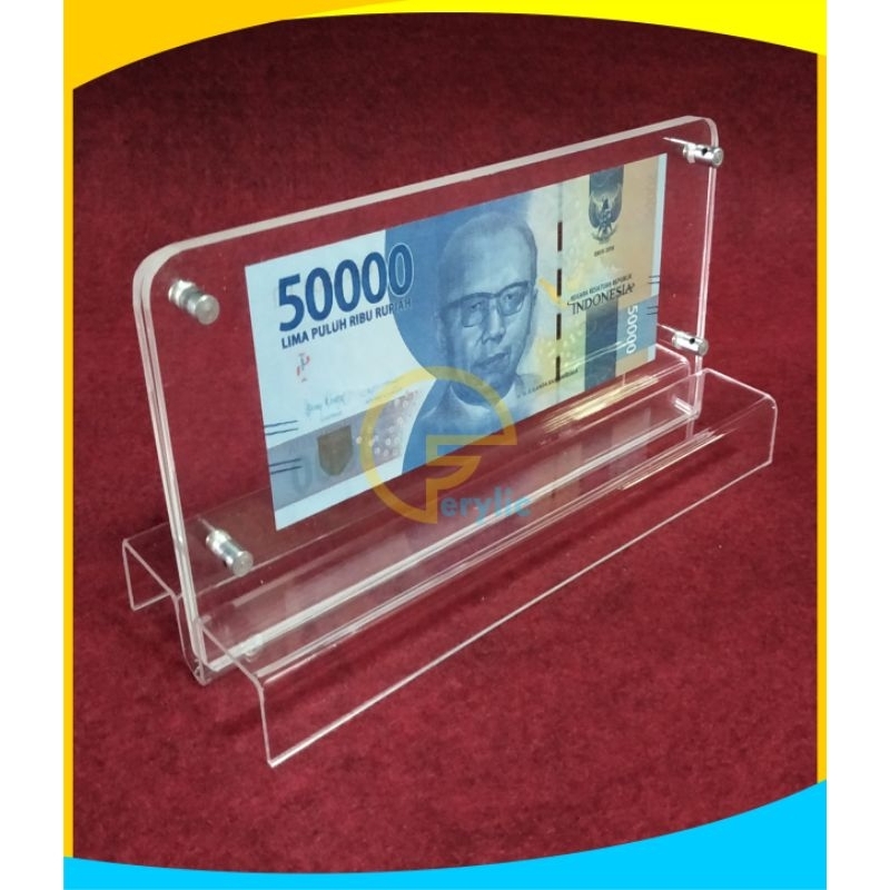 

frame uang kertas akrilik/acrylic frame display