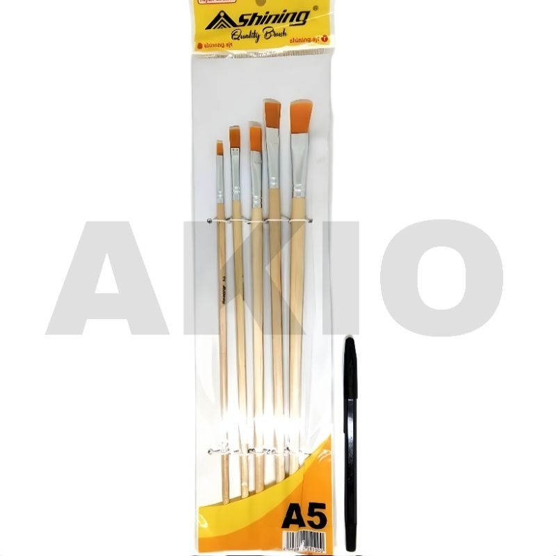 

Kuas Lukis 1 Set Lengkap SHINING A5 Brush Murah Cat Air Minyak Acrylic