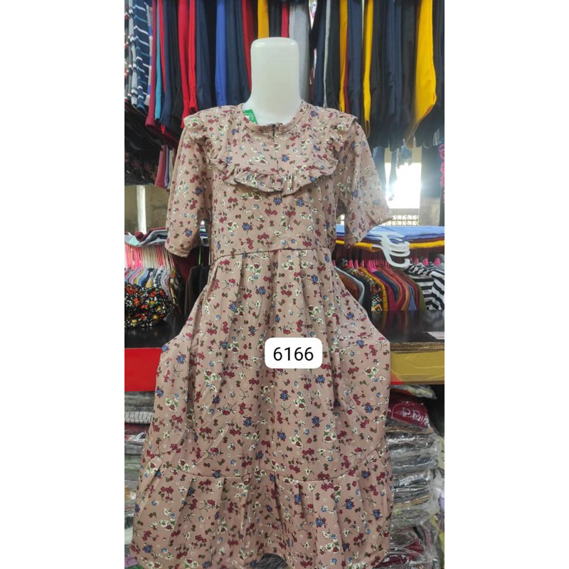DASTER KERUT PENDEK/DASTER KERUT DADA BALI / ALL SIZE L WARNA RANDOM BAHAN RAYON MOTIF BUNGA SAKURA 