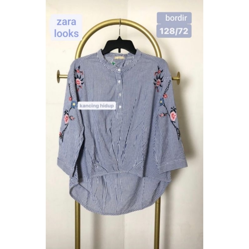 Kemeja Bordir Zara looks