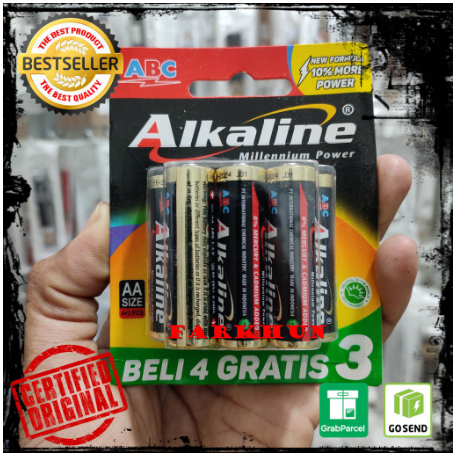 ABC ALKALINE BATERAI A2 BELI 4 GRATIS 3 - ISI 7