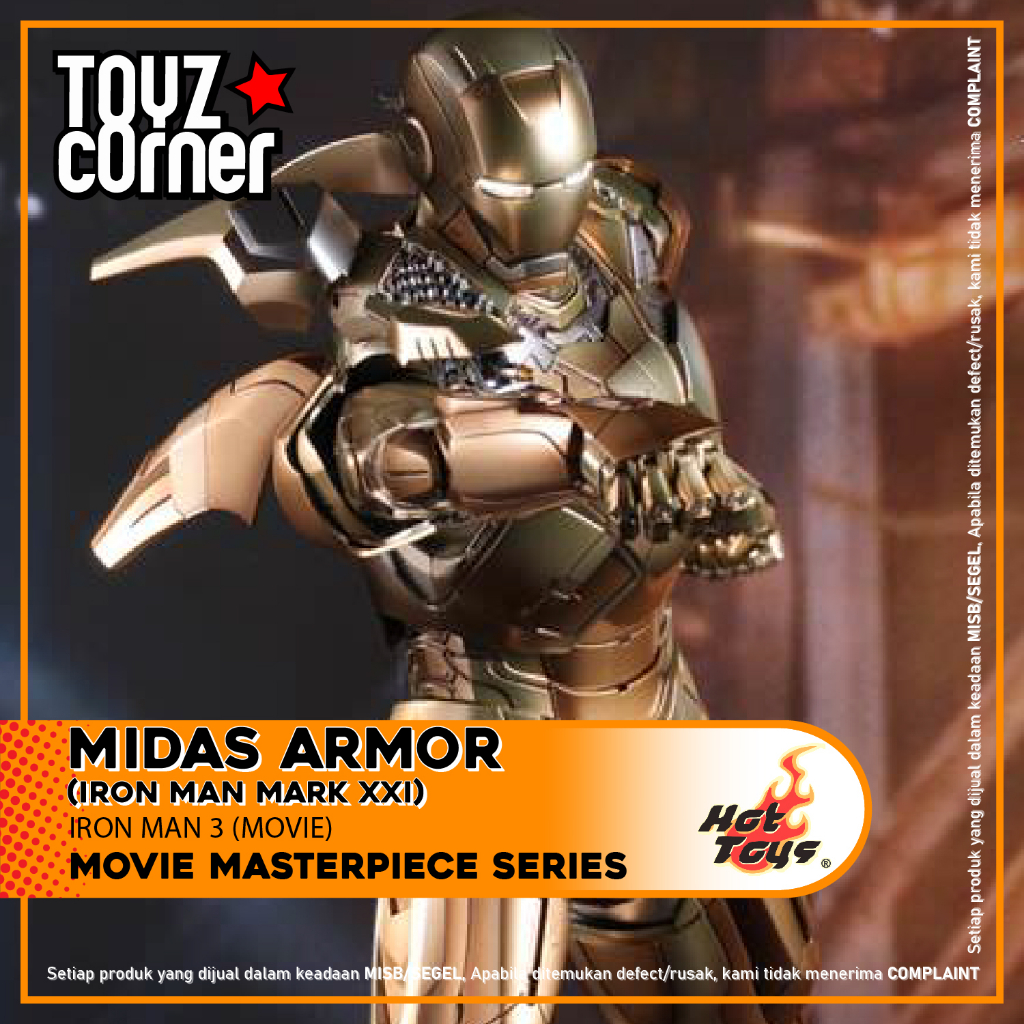 Toyz Corner - Hot Toys MMS-208 / MMS208 Iron Man Mark XXI (Midas Armor)