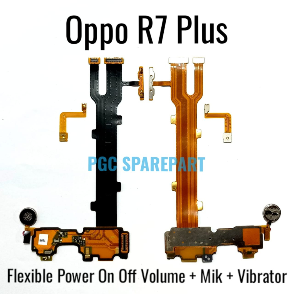 Original Flexible Konektor Volume &amp; Mic &amp; Vibrator Oppo R7 Plus / Oppo R7+ Flexibel Fleksibel Fleksible Fx Connector Con Vol