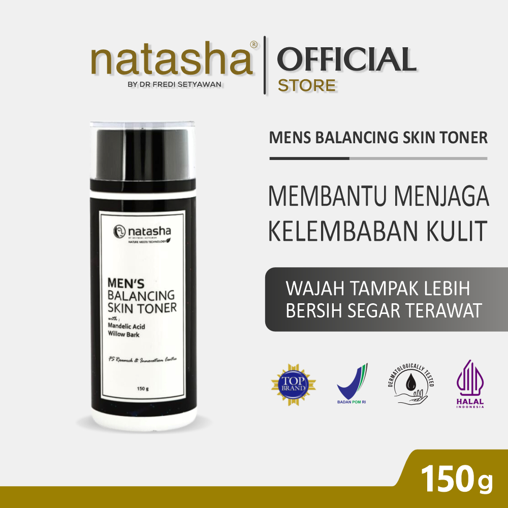 Natasha Men's Balancing Skin Toner 150 ML - Membersihkan, Melembabkan wajah & leher