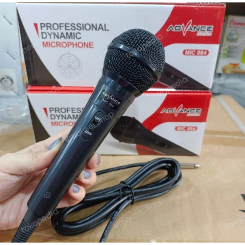 MIC ADVANCE KABEL 884 - MIC KABEL ADVANCE 884 - MIK MURAH- MIK KARAOKE