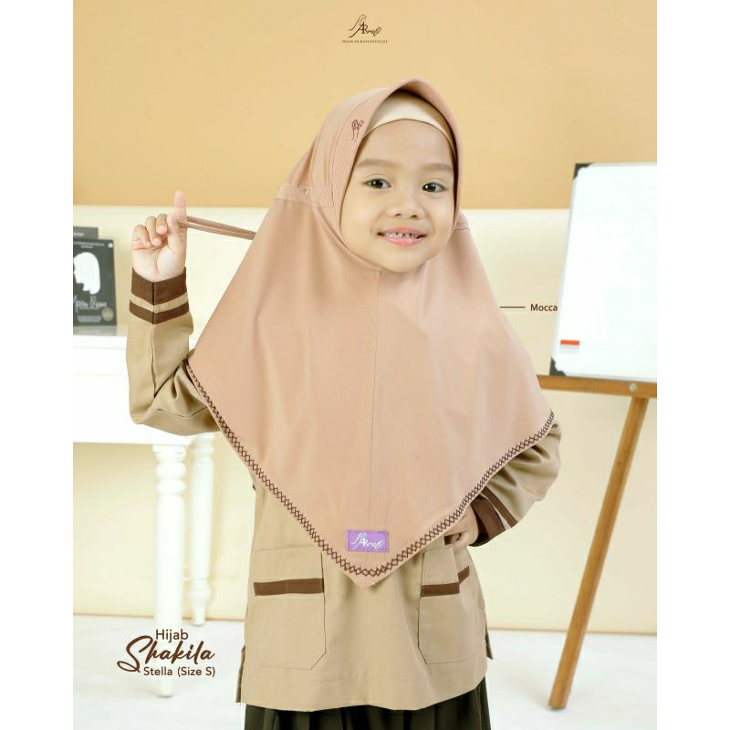 Hijab Bergo Sekolah Shakila Hijab Arrafi Kids S