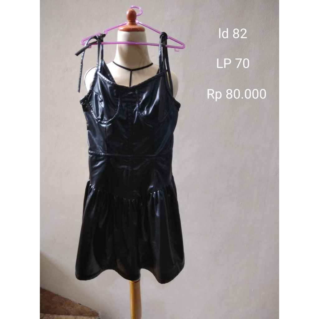 Leather Dress Kulit Wanita