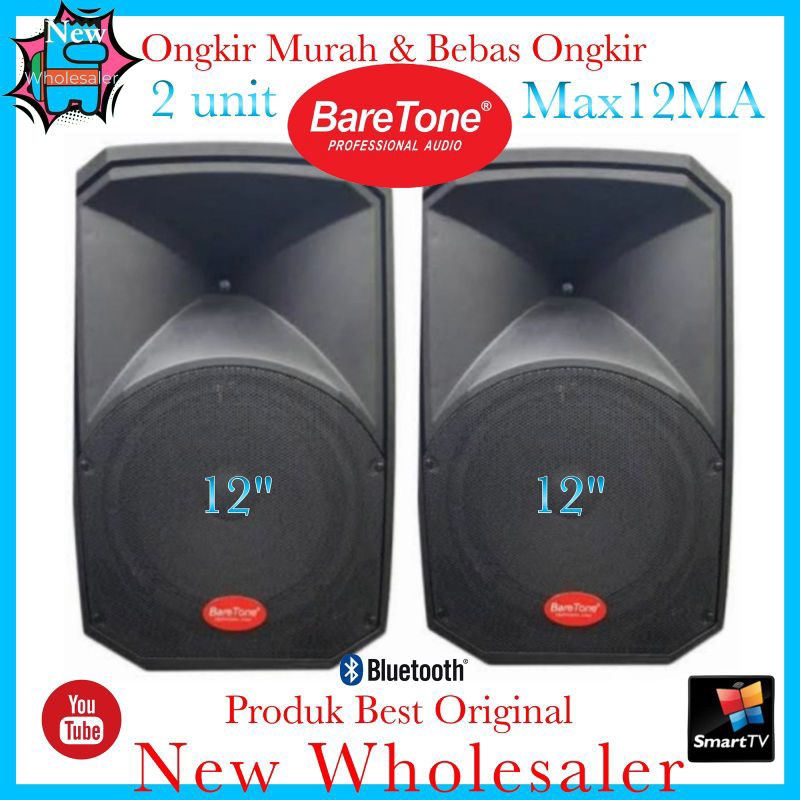 speaker Aktif Baretone 12 inch max12Ma bluetooth original Max 12 double power sound