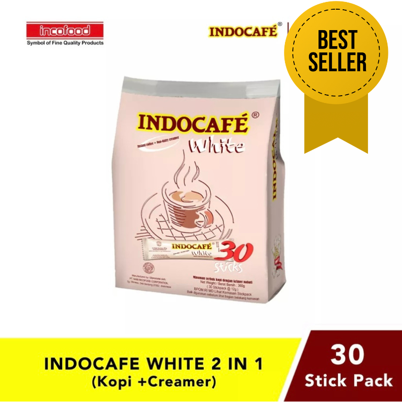 

Indocafe White Coffee 30 Sticks No Sugar / Kopi Putih Bebas Gula