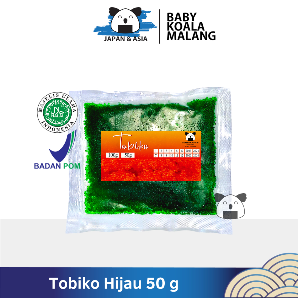 

TOBIKO Premium Green 50 g Halal │ Telur Ikan Terbang Hijau Berbumbu │ Seasoned Flying Fish Roe