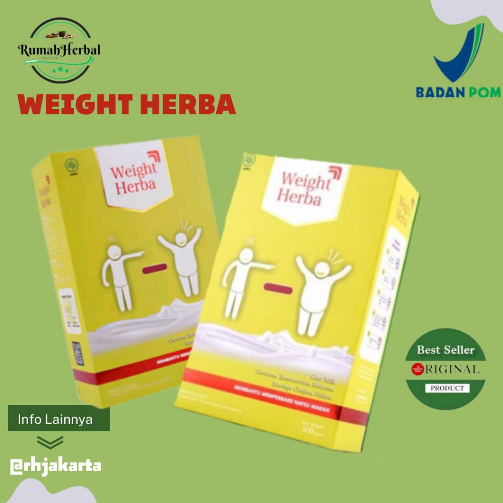 DIJAMIN ORIGINAL ASLI WEIGHT HERBA susu etawa penggemuk badan | GEMUK BADAN EZA 60 kp | weight herba