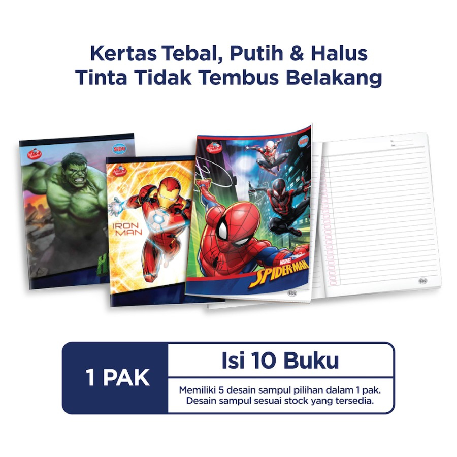 Sidu Buku Tulis Garis 58 Lembar - 10 Buku