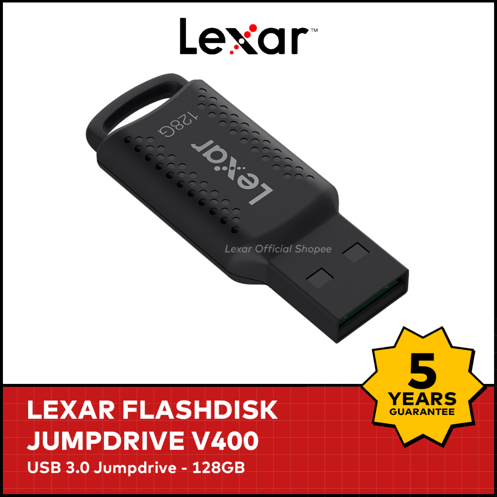 Lexar Flashdisk Jumpdrive V400 Usb 3.0 Flash Drive - 128GB