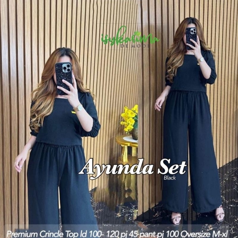 Ayunda Set Model Krah Square Kekinian