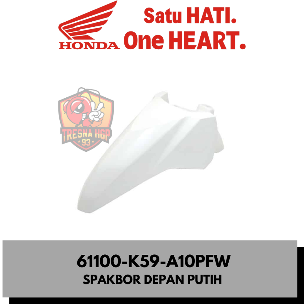61100-K59-A10PFW SPAKBOR DEPAN PUTIH VARIO 125 150 ESP ORIGINAL | FENDER FRONT 61100K59A10PFW