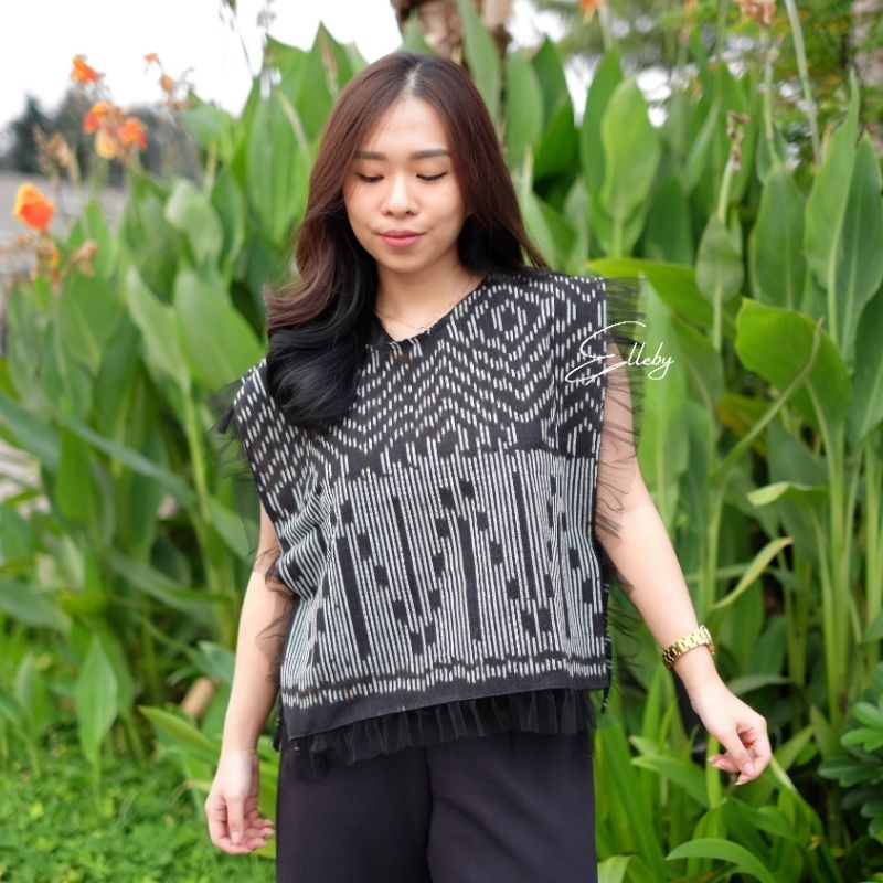 Ginza Vest Tribal / Rompi Tenun Tribal Jumputan / Outer Batik Tribal