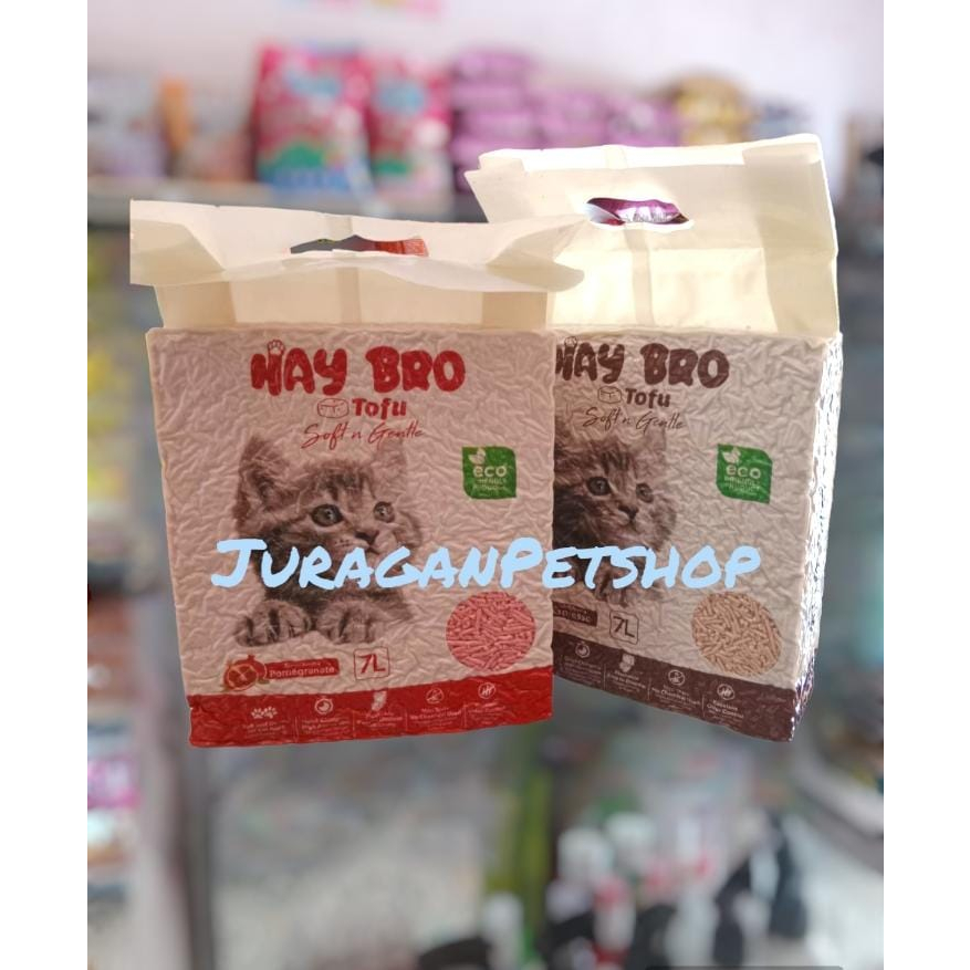 Tofu Hay Bro Soya Clumping 7 L / PASIR KUCING HAY BRO SOYA 7L