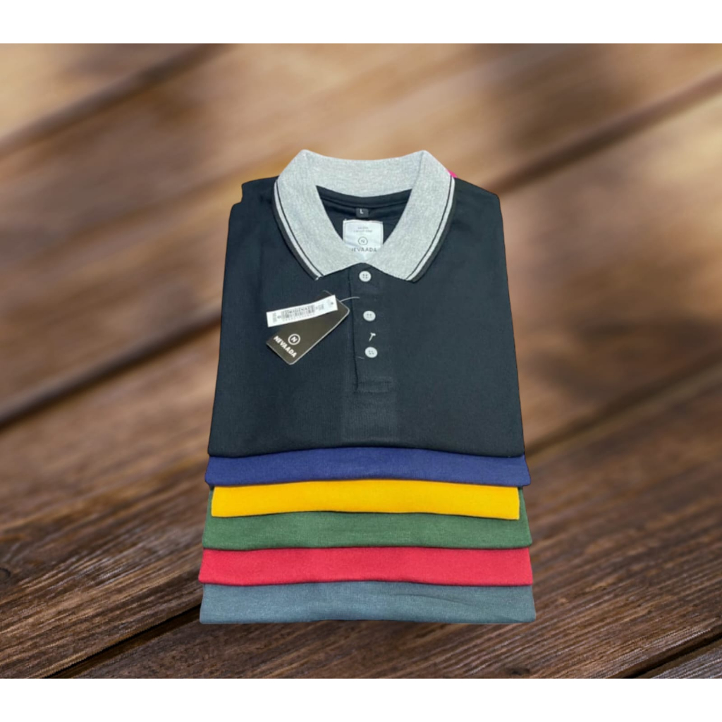 kaos kerah katun pria ukura L XL XXL  kaos kerah polo polos / kaos kerah pria dewasa / kaos kerah gr