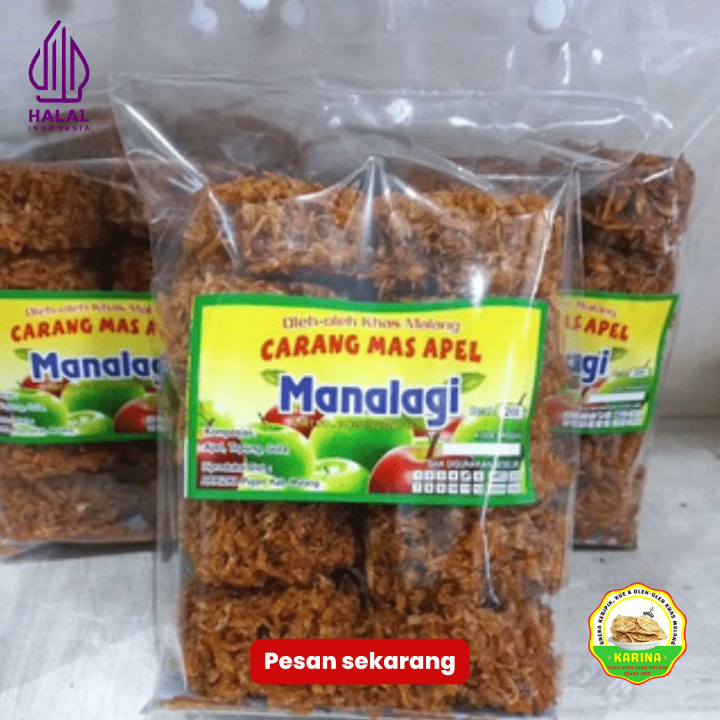

Carang Mas Apel Merk Manalagi | Khas Kota Malang | Camilan Masa Kini