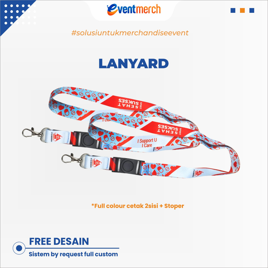 

[TERMURAH DI JOGJA] CETAK LANYARD 1SISI atau 2SISI FULL PRINT CUSTOM GAMBAR BEBAS