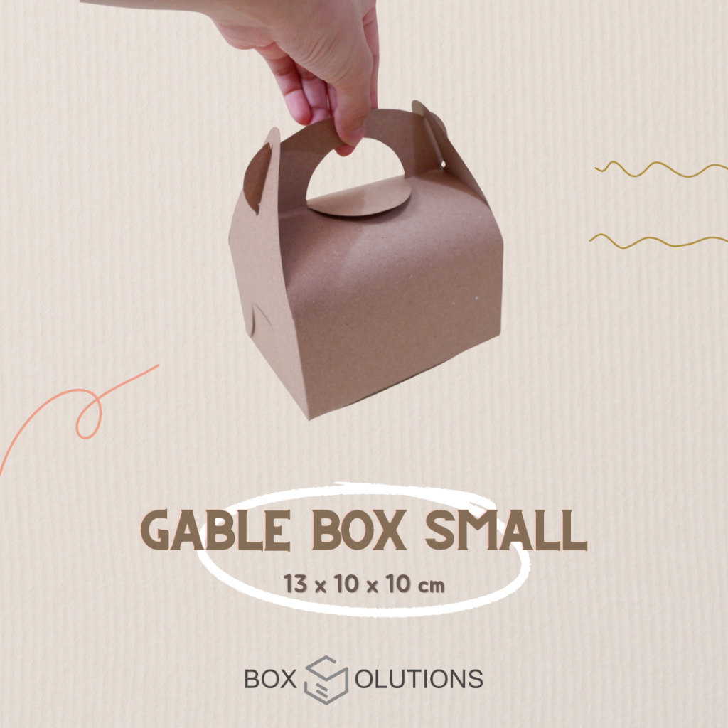

[isi 10] gable box kraft mini / box souvenir - 13x10x10 / 16x9x7,5 cm