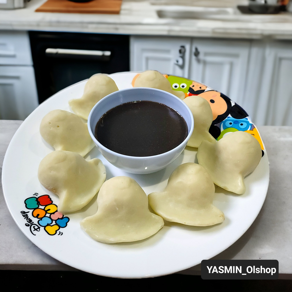 Replika makanan pempek isi Telur sedang / dummy makanan isi telur sedang / dekorasi meja makan / hia