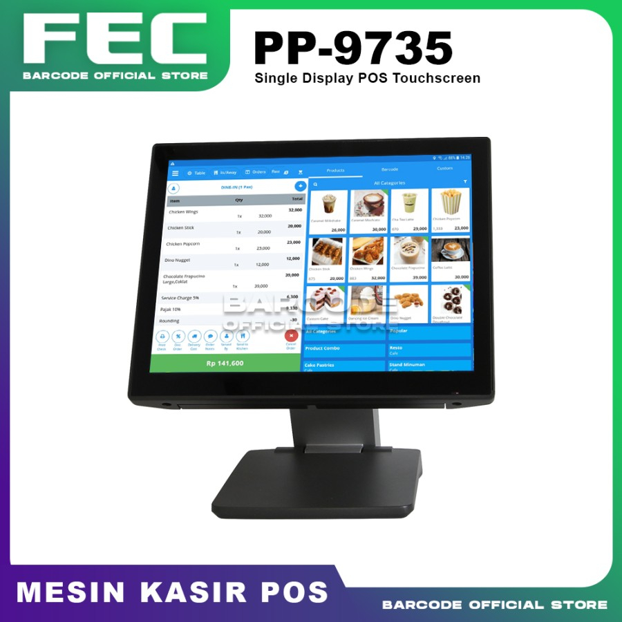 All in One POS FEC PP9735 Mesin Kasir Resto Cafe Retail