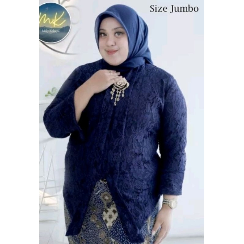 Atasan KEBAYA FLOY KUTU BARU BROKAT JUMBO LD 130 120 110 ATASAN SAJA