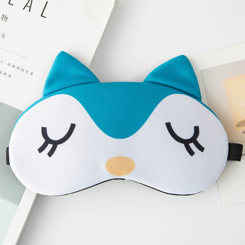 Penutup Mata tidur eye cover mask kacamata anak motif hewan binatang kartun Lucu cartoon Untuk Tidur Gel Biru Dingin  masker mata sleeping mask Kucing Penguin Harimau Koala