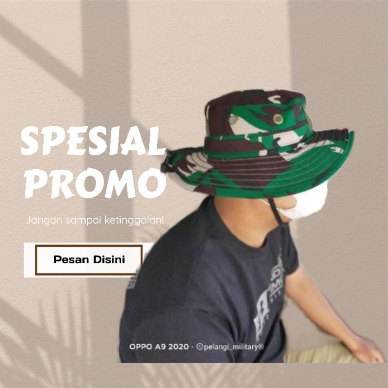 Topi rimba tactical premium | Topi rimba malvinas model kawat | Topi rimba pelbed| Topi rimba sultan