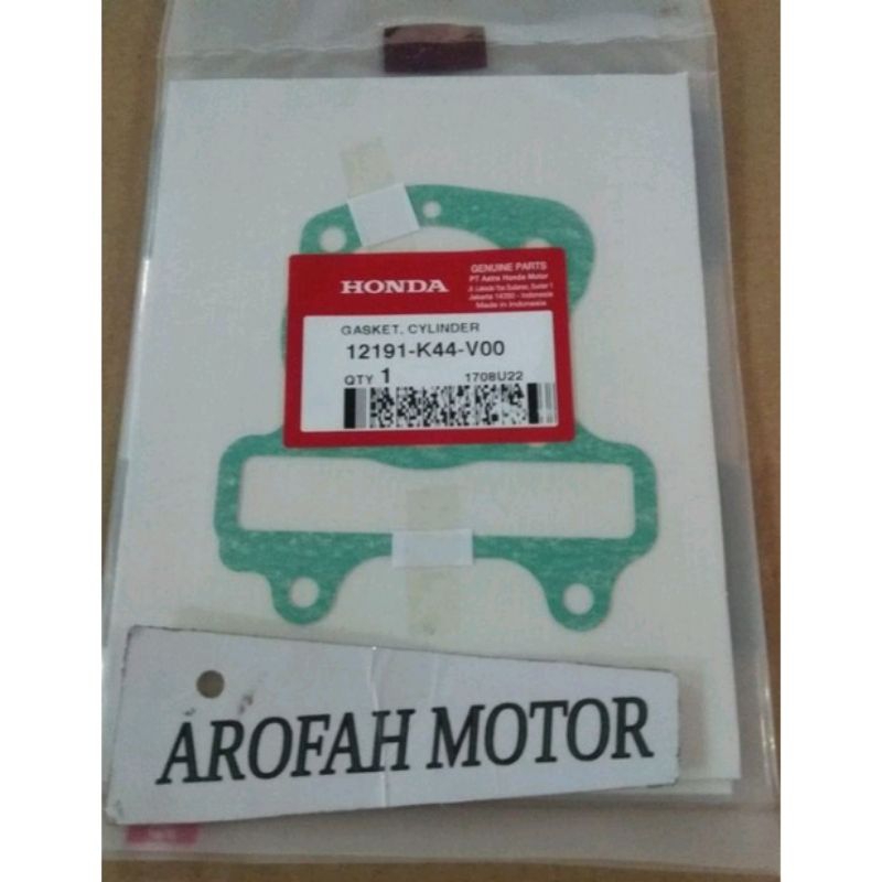 12191K44V00 Paking Kertas Paking Boring Bawah Gasket Cylinder Ori Honda BeAT eSP, Vario 110 eSP, New
