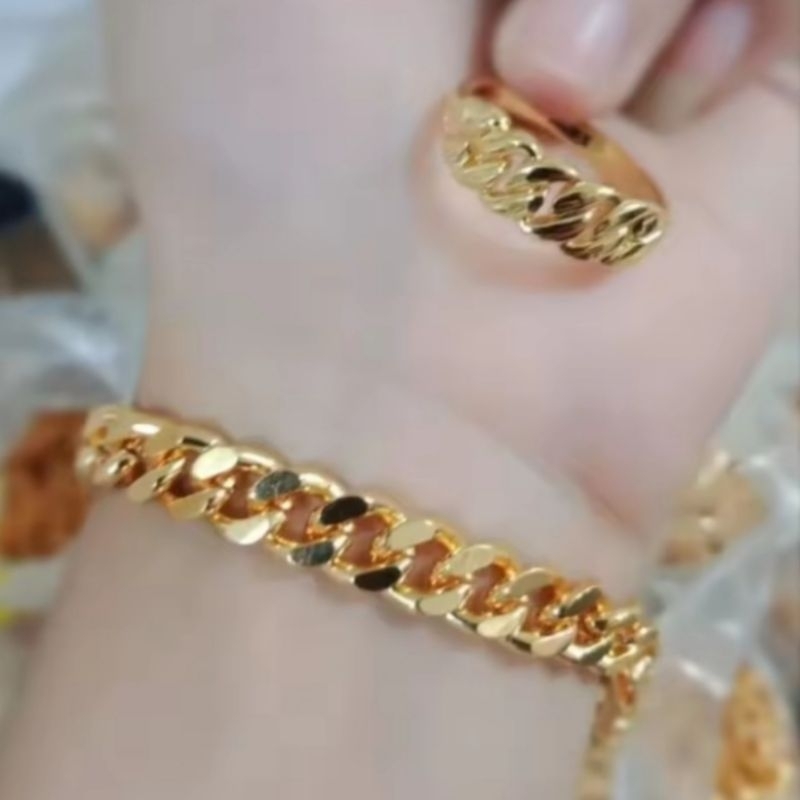 Gelang Rantai Free Cincin Titanium Perhiasan Dewasa