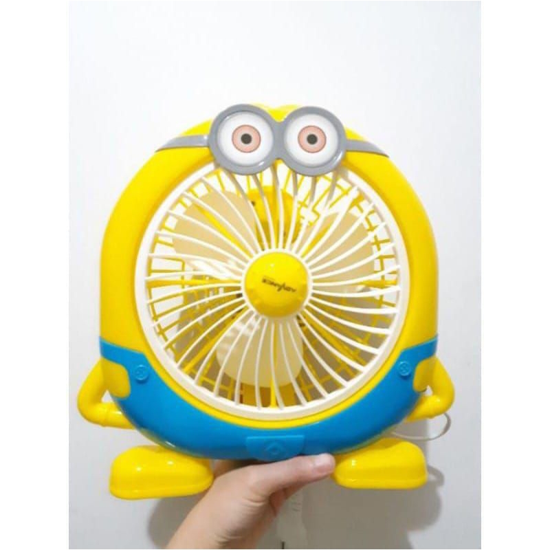 KIPAS ANGIN KARAKTER MINION SANEX 10INCH KIPAS ANGIN MEJA LISTRIK