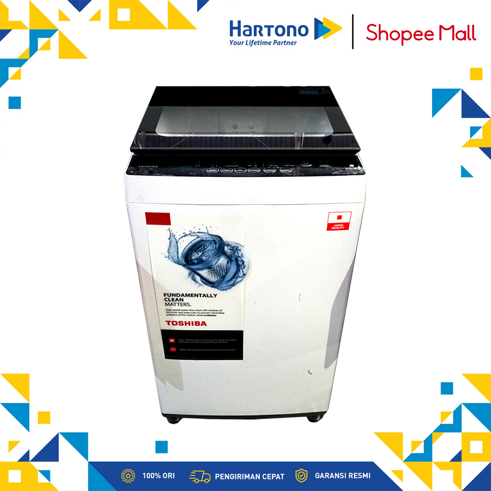 Toshiba 8 Kg Mesin Cuci 1 Tabung Top Loading Washer AW-M901BN(WK)
