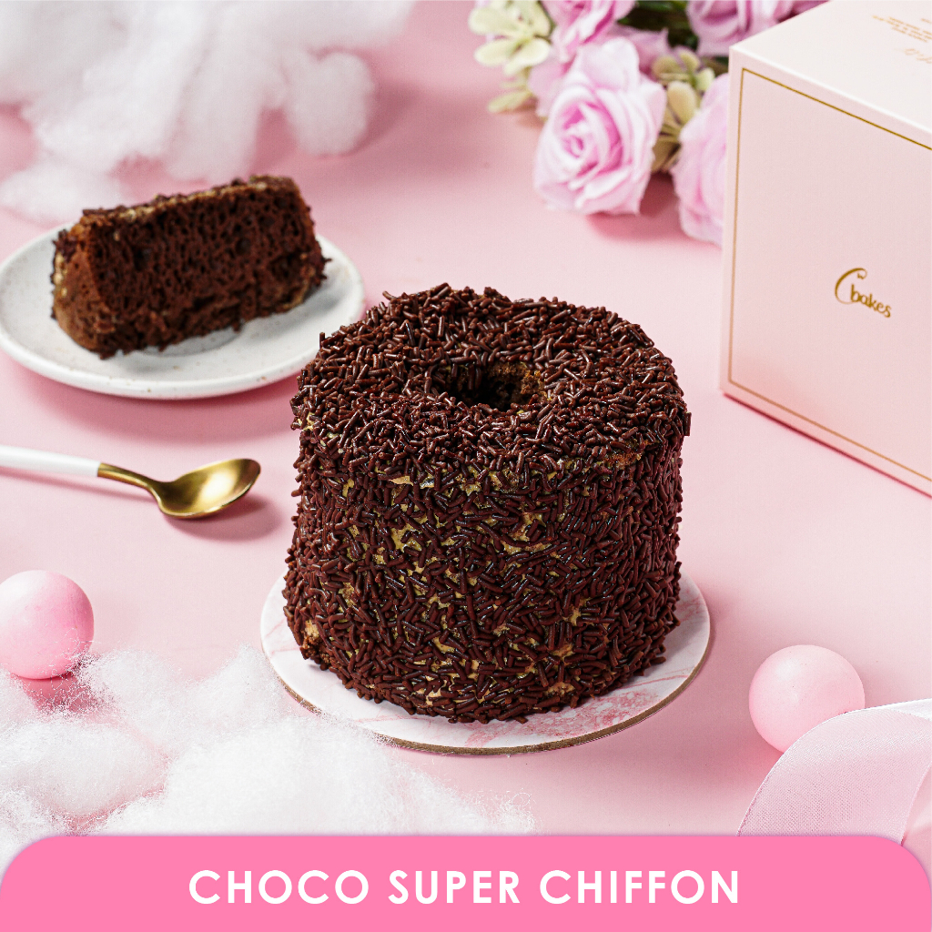 

C BAKES – Kue Bolu Coklat Meses Choco Super Chiffon Cake Kue Sifon Cokelat Coklat 10cm HALAL