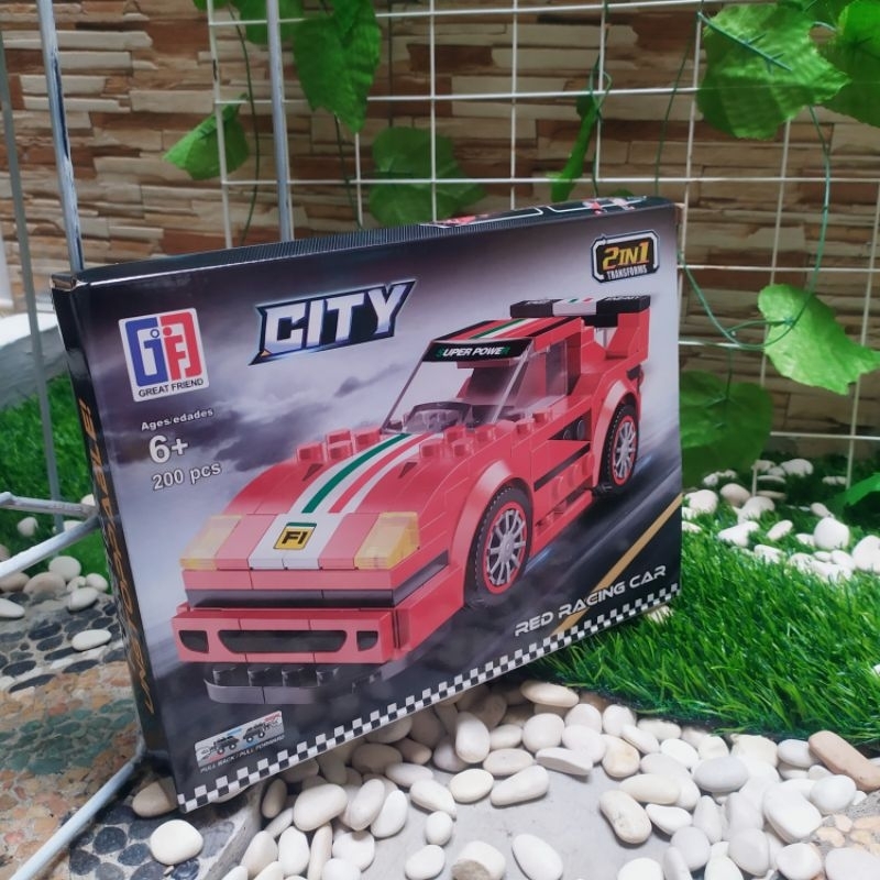 mainan sembo block brick mobil racing - mainan sembo block brick