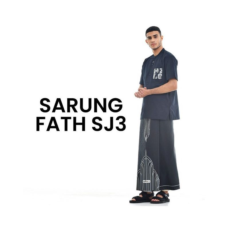 RABBANI ORI Sarung Palestine Rabbani Hitam-Abu Sarung Fath